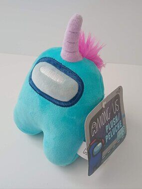 Among Us 6" Cyan Unicorn Crewmate Plush NWT | Official Soft Stuffed Toy